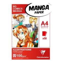 Clairefontaine Manga Pad A4 100g 50sh Clairefontaine Manga Pad A4 100g 50sh