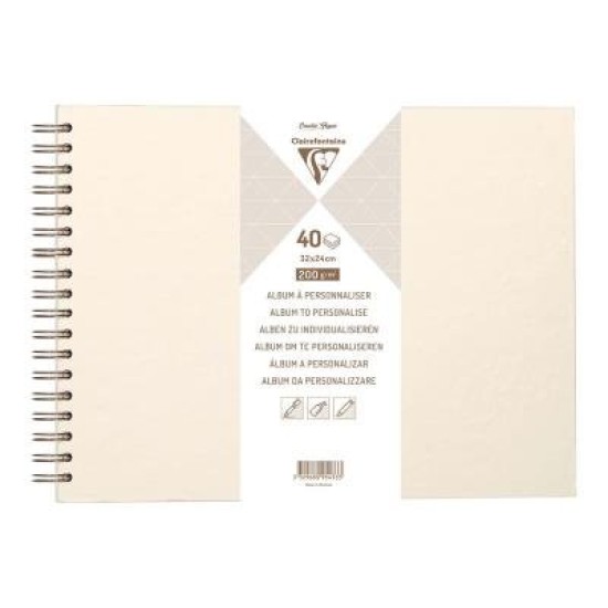 Clairefontaine Hardcover Album 32x24cm Iridescent Ivory