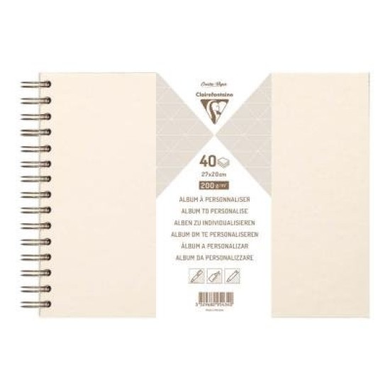 Clairefontaine Hardcover Album 27x20cm Iridescent Ivory