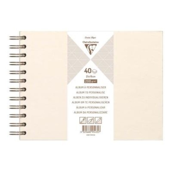 Clairefontaine Hardcover Album 21x16cm Iridescent Ivory