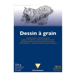 Clairefontaine Drawing Pad Grain A3 224g 20sh Clairefontaine Drawing Pad Grain A3 224g 20sh