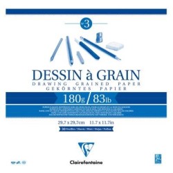 Clairefontaine Drawing Pad Grain 28x28cm 180g 30sh Clairefontaine Drawing Pad Grain 28x28cm 180g 30sh