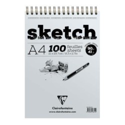 Clairefontaine Sketch Spiral Pad A4 Ivory Clairefontaine Sketch Spiral Pad A4 Ivory