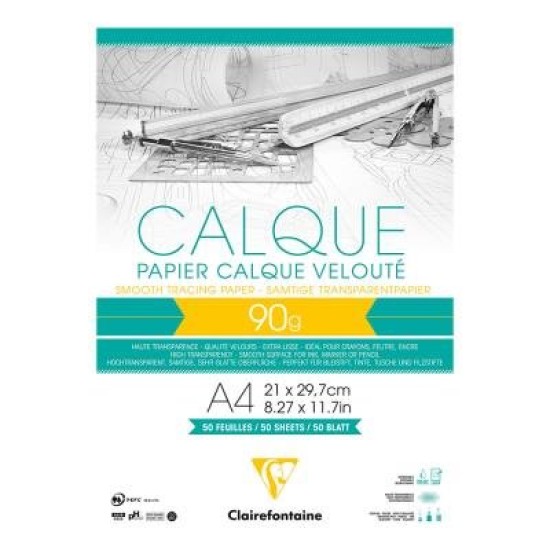 Clairefontaine Tracing Pad A4 90g 50sh