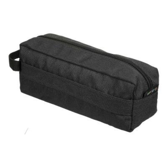 Okin Pencil Case Barrel 1 Zip Black 22x8x8cm