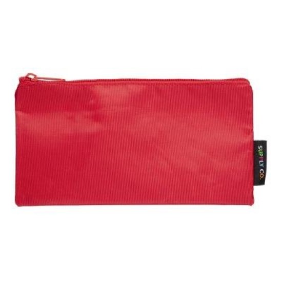 Supply Co Pencil Case Flat Red 21x11cm