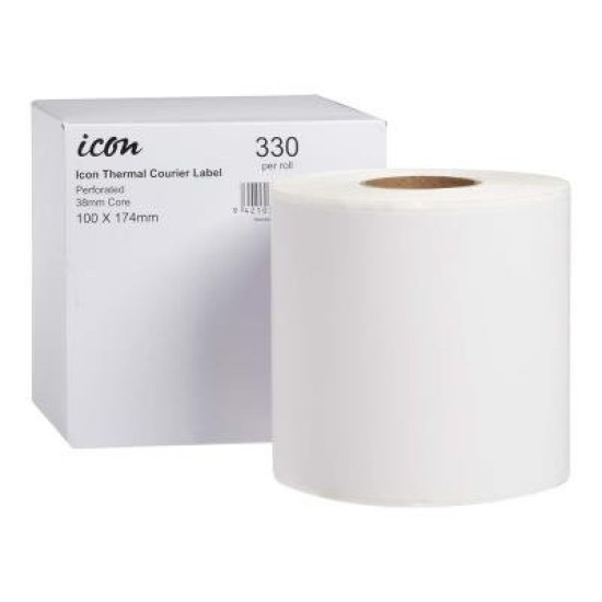 Okin Thermal Courier Label Perforated 100x174mm 330 Labels