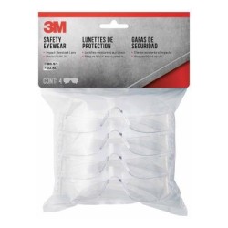3M Safety Eyewear 90953H4-DC Clear, Pack of 4 3M Safety Eyewear 90953H4-DC Clear, Pack of 4
