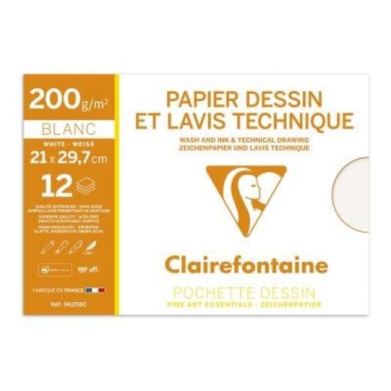 Lavis Dessin Technical Drawing Paper A4, Pack of 12