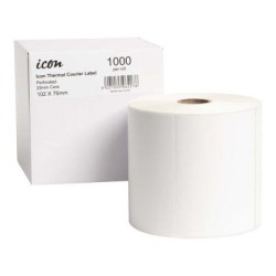 Okin Thermal Courier Label Perforated 102x76mm 1000 Labels