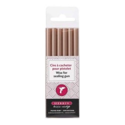 Herbin Wax Gun Sticks Rose Gold, Pack of 6 Herbin Wax Gun Sticks Rose Gold, Pack of 6