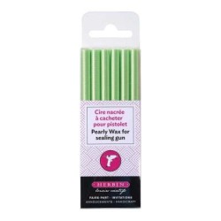 Herbin Wax Gun Sticks Pearly Green, Pack of 6 Herbin Wax Gun Sticks Pearly Green, Pack of 6