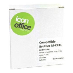 Okin Compatible Brother MK Tape 12mm Black on White