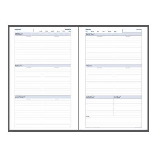 Debden Desk Dayplanner Refill Undated Week to View