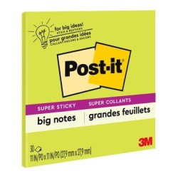Post-it Super Sticky Big Notes BN11 Bright Green 279x279mm 30sh Post-it Super Sticky Big Notes BN11 Bright Green 279x279mm 30sh