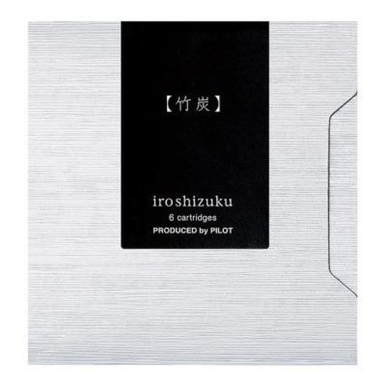Pilot Iroshizuku Ink Cartridge Bamboo Charcoal Take-sumi, Pack of 6 (IRF-6S-TAK)