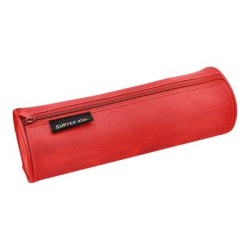 Supply Co Pencil Case Tube Red 21x8cm Supply Co Pencil Case Tube Red 21x8cm