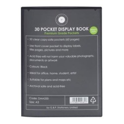 OSC Insert Display Book A3 30 Pocket Black OSC Insert Display Book A3 30 Pocket Black