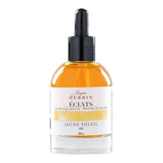 Jacques Herbin Eclats Watercolour Ink 105 Sunshine Yellow 50ml