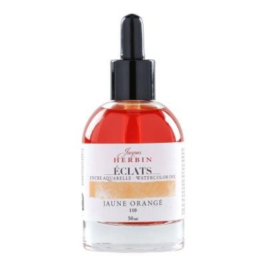 Jacques Herbin Eclats Watercolour Ink 110 Orange Yellow 50ml