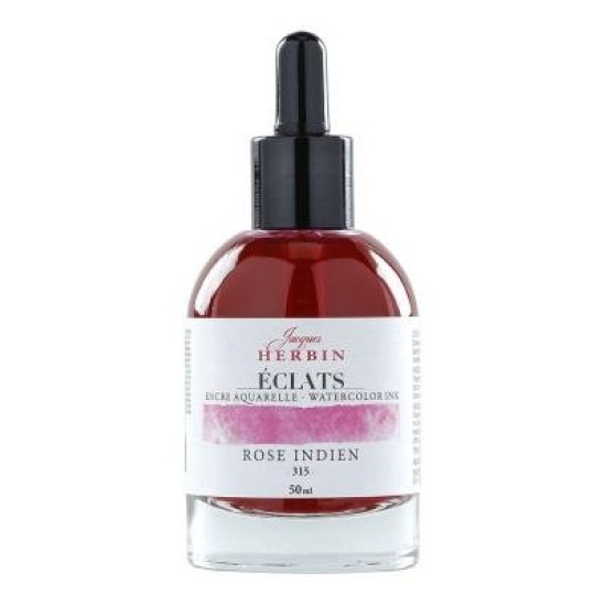 Jacques Herbin Eclats Watercolour Ink 315 Indian Pink 50ml