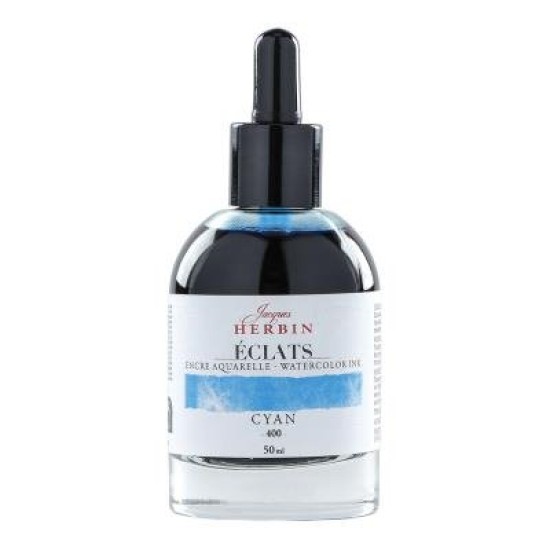 Jacques Herbin Eclats Watercolour Ink 400 Cyan 50ml