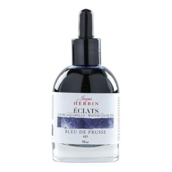 Jacques Herbin Eclats Watercolour Ink 415 Prussian Blue 50ml