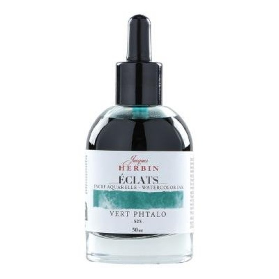 Jacques Herbin Eclats Watercolour Ink 525 Phthalo Green 50ml