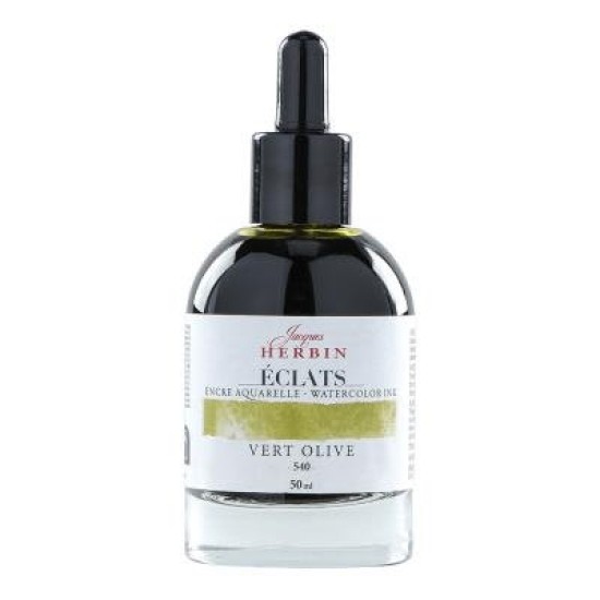 Jacques Herbin Eclats Watercolour Ink 540 Olive Green 50ml