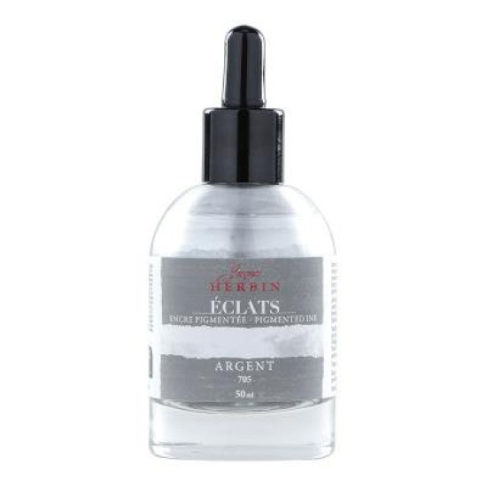 Jacques Herbin Eclats Pigmented Ink Silver 50ml