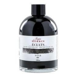 Jacques Herbin Eclats Watercolour Ink 600 Black 250ml Jacques Herbin Eclats Watercolour Ink 600 Black 250ml
