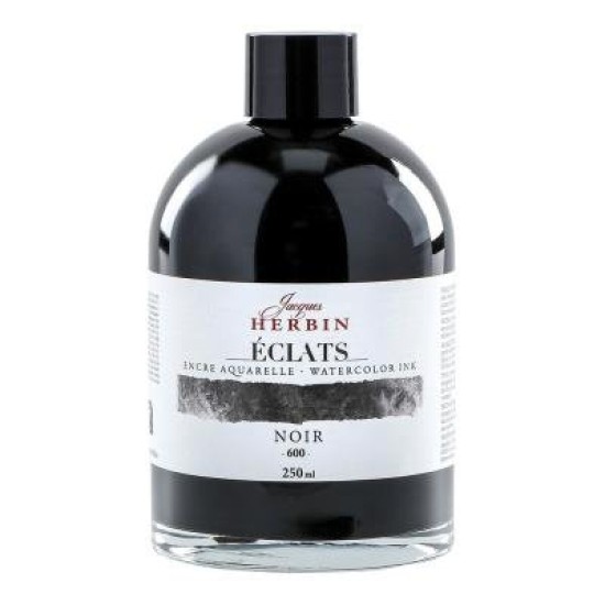 Jacques Herbin Eclats Watercolour Ink 600 Black 250ml