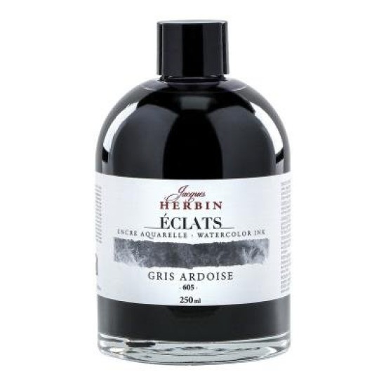 Jacques Herbin Eclats Watercolour Ink 605 Slate Grey 250ml