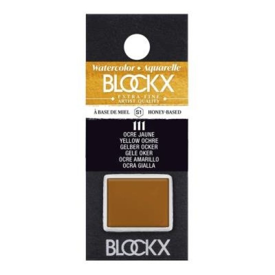BLOCKX Watercolour Half Pan S1 111 Yellow Ochre