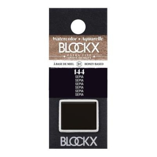 BLOCKX Watercolour Half Pan S1 144 Sepia
