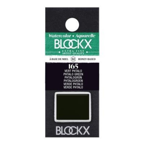 BLOCKX Watercolour Half Pan S2 165 Phtalo Green