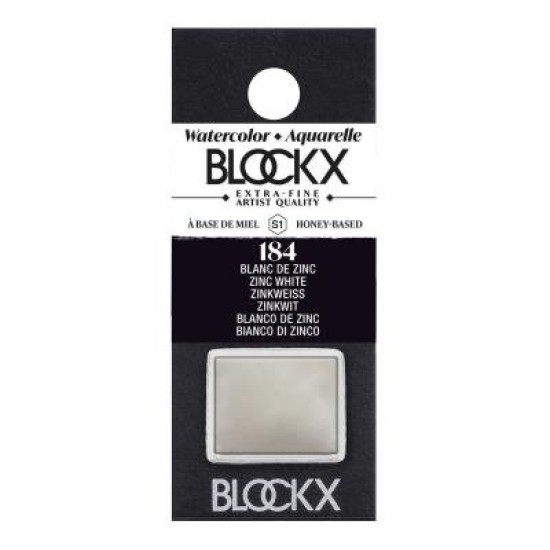 BLOCKX Watercolour Half Pan S1 184 Zinc White