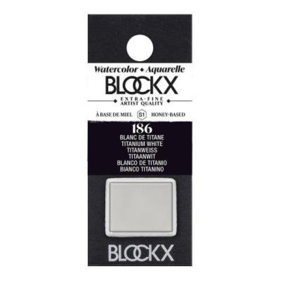 BLOCKX Watercolour Half Pan S1 186 Titanium White