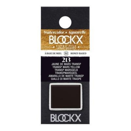 BLOCKX Watercolour Half Pan S2 213 Transparent Mars Yellow