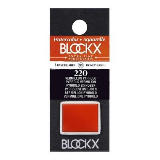 BLOCKX Watercolour Half Pan S3 220 Pyrrolo Vermilion