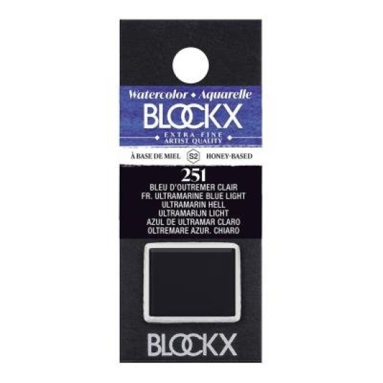 BLOCKX Watercolour Half Pan S2 251 Ultramarine Light Blue