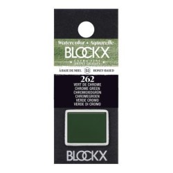 BLOCKX Watercolour Half Pan S3 262 Chrome Green BLOCKX Watercolour Half Pan S3 262 Chrome Green