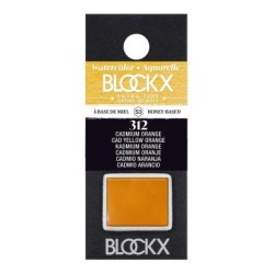 BLOCKX Watercolour Half Pan S3 312 Cadmium Yellow Orange BLOCKX Watercolour Half Pan S3 312 Cadmium Yellow Orange