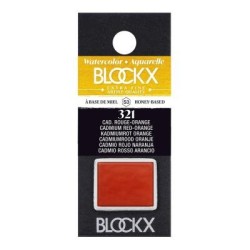 BLOCKX Watercolour Half Pan S3 321 Cadmium Red Orange