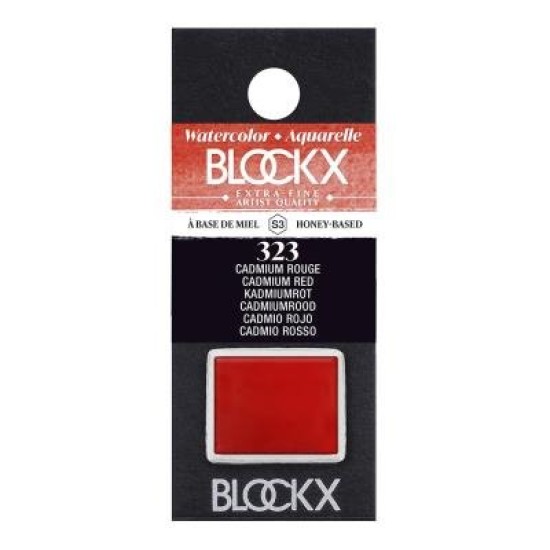 BLOCKX Watercolour Half Pan S3 323 Cadmium Red