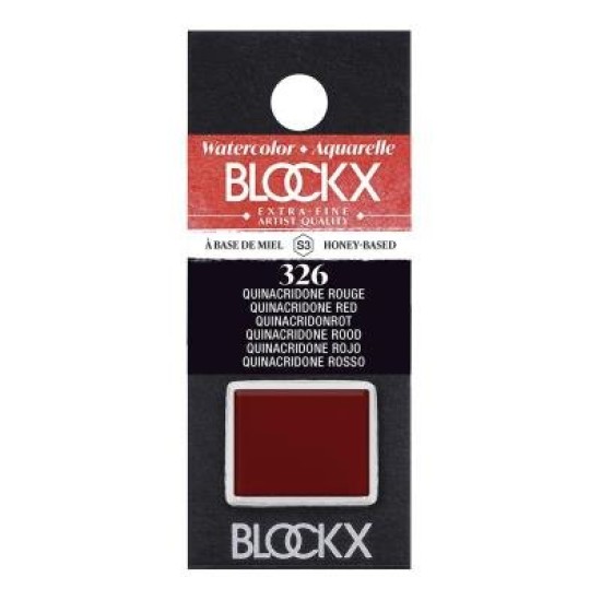 BLOCKX Watercolour Half Pan S3 326 Quinacridone Red