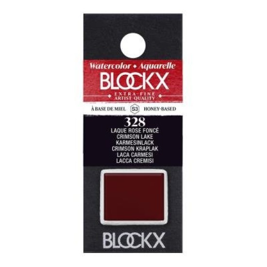 BLOCKX Watercolour Half Pan S3 328 Crimson Lake