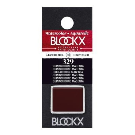 BLOCKX Watercolour Half Pan S3 329 Quinacridone Magenta