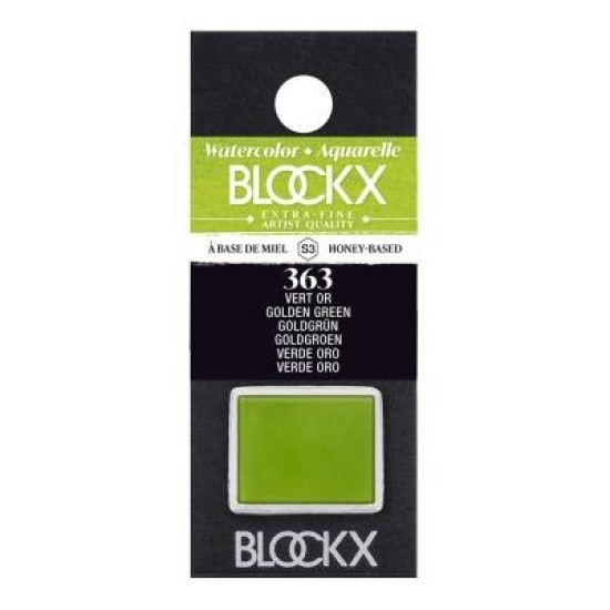 BLOCKX Watercolour Half Pan S3 363 Golden Green