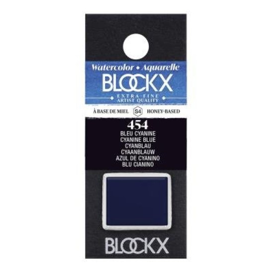 BLOCKX Watercolour Half Pan S4 454 Cyanine Blue